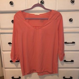 salmon color blouse